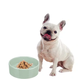 TRIXIE Keramická miska Viviana s letokruhy a srdíčkem, šalvěj  0,8 l/16 cm 