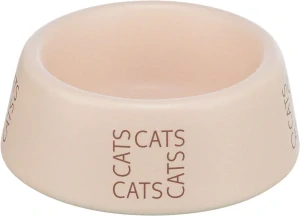 TRIXIE Keramická miska pro kočky s nápisem CATS, 0,15 l/ø 12 cm, růžová