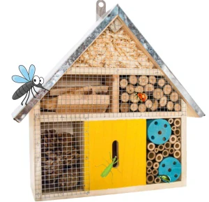 PetBuddy barevná vilka, hotel pro hmyz, 30 x 9 x 27.5 cm, borové dřevo