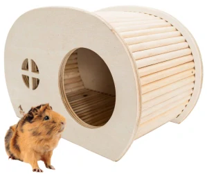 PetBuddy karavan, přírodní domek,  34.5 x 20 x 22 cm, borové dřevo