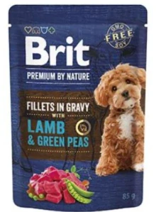 Brit Premium Dog Fillets Gravy Lamb&Green Peas 85g