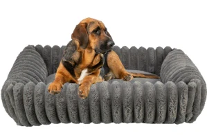 TRIXIE Pelech LONNI obdélníkový, manšestrový plyš, šedá 80 x 60 cm