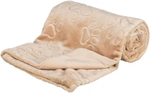 TRIXIE Plyšová deka BARRY, dvouvrstvý samet, béžová 150 x 100 cm