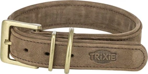 TRIXIE Obojek PURE kožený, hnědá XS: 25-31 cm/ 25 mm