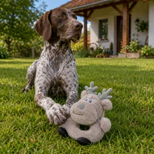 TRIXIE Vánoční sob-kroužek, bez zvuku, 24 cm, plyš, šedá