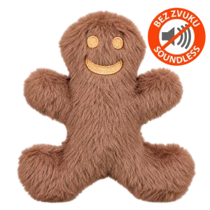 TRIXIE Vánoční postavička perníček, se zvukem, 16 cm, plyš, hnědá
