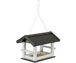 TRIXIE NATURA venkovní krmítko závěsné, salaš, 36 × 25 × 25 cm, glazovaná borovice, černá/bílá