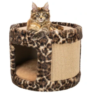 TRIXIE Škrabací jeskyně LEO, ø 38 x 30 cm, hnědá/leopardí