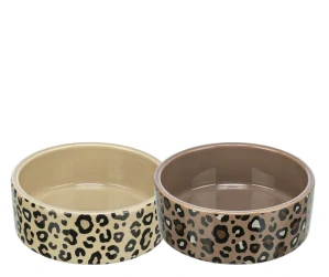 TRIXIE Keramická miska LEO, 0,3 l/ 12 cm, hnědá/leopardí