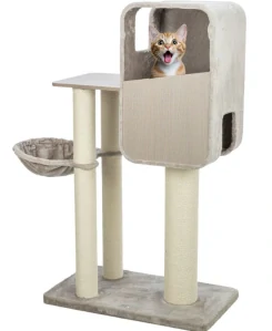 TRIXIE Škrabadlo MARINA, jeskyně, podesta, hamaka, 132 cm, šedá