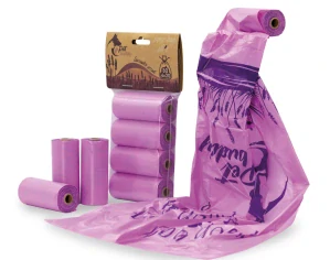 PetBuddy sáčky na exkrementy LEVANDULE 4 role/ á 20 sáčků s potiskem a vůní