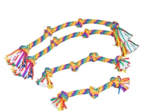 TRIXIE Hrací činka / přetahovadlo 122 cm, 4 uzly, multikolor - LIMITOVANÁ NABÍDKA