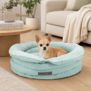 TRIXIE HOME Edition pelech LIANO Soft, kulatý s vysokým okrajem, ø 45 cm, šalvějová