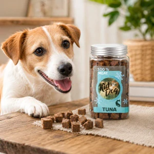 KIDDOG Super Premium 100% freeze dried TUNA CUBES - čisté maso z tuňáka, sušené mrazem 75 g