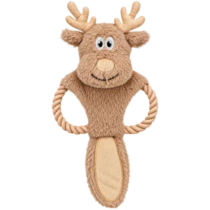 TRIXIE Xmas Reindeer, vánoční plyšový sob na laně, 47 cm