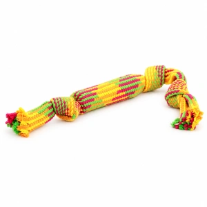 Přetahovadlo Dog Fantasy barevné se zvukem 53cm, 3 knoty