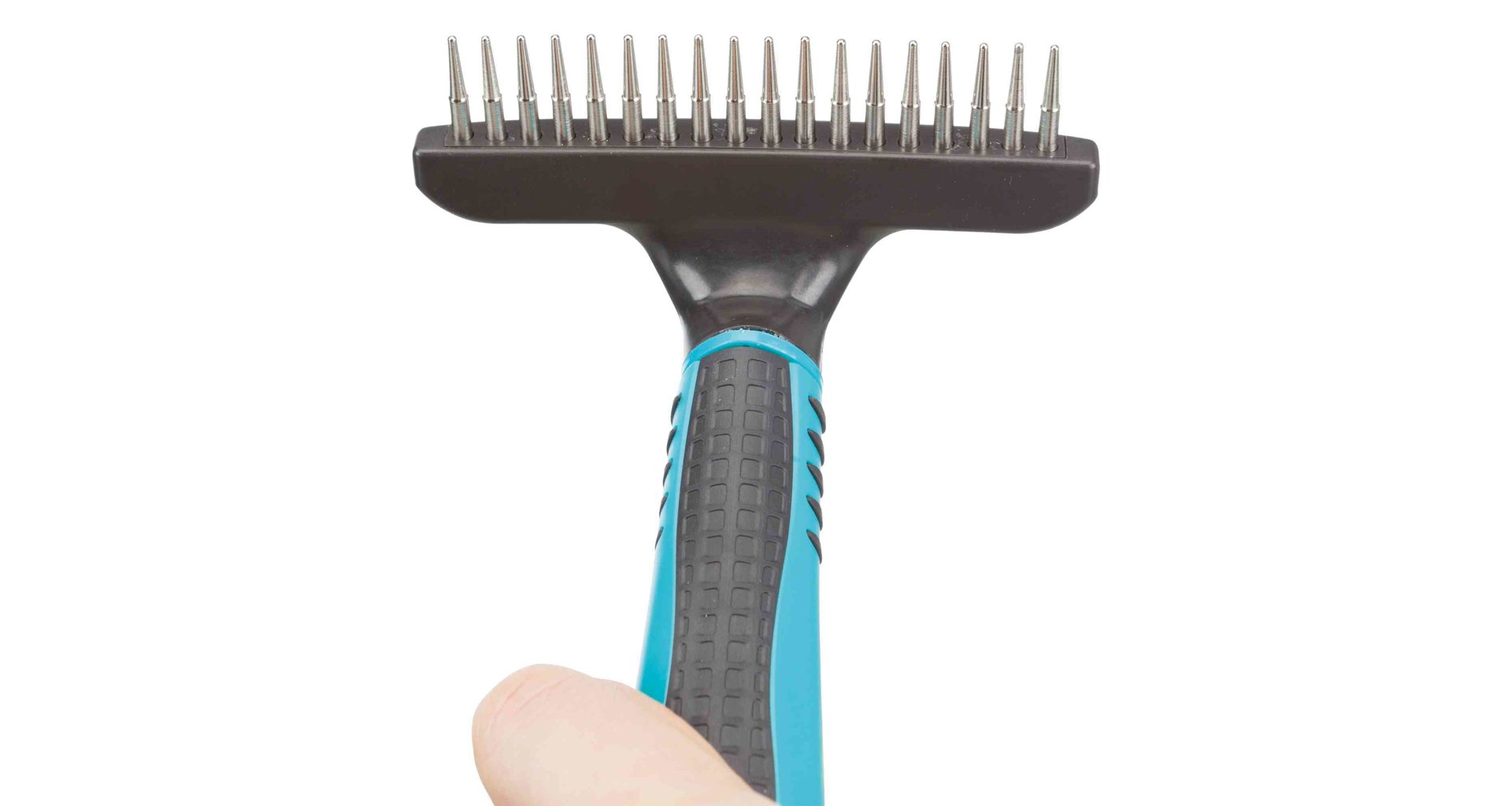 TRIXIE Hrablo s rotačnímy zuby,antiskluz.rukojeť 10x15cm, zuby 2cm