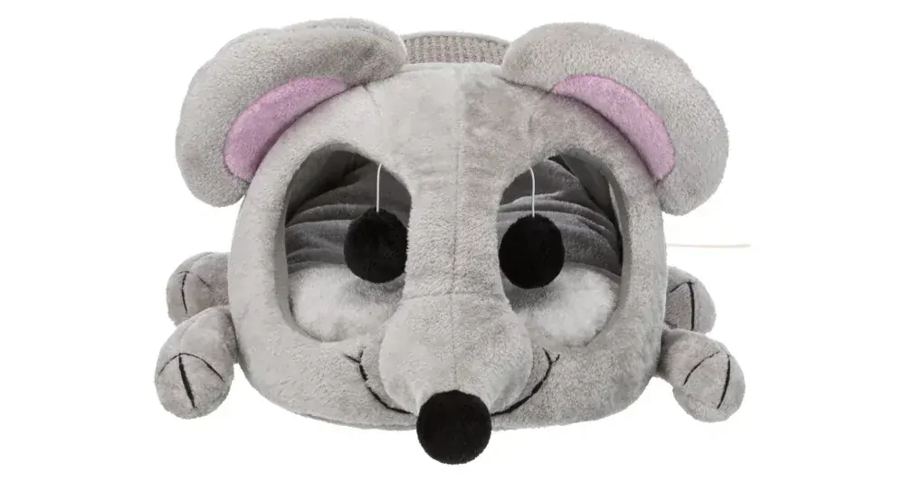 TRIXIE Plyšová myš LUKAS pelíšek s hračkou a škrábadlem 35x33x65cm