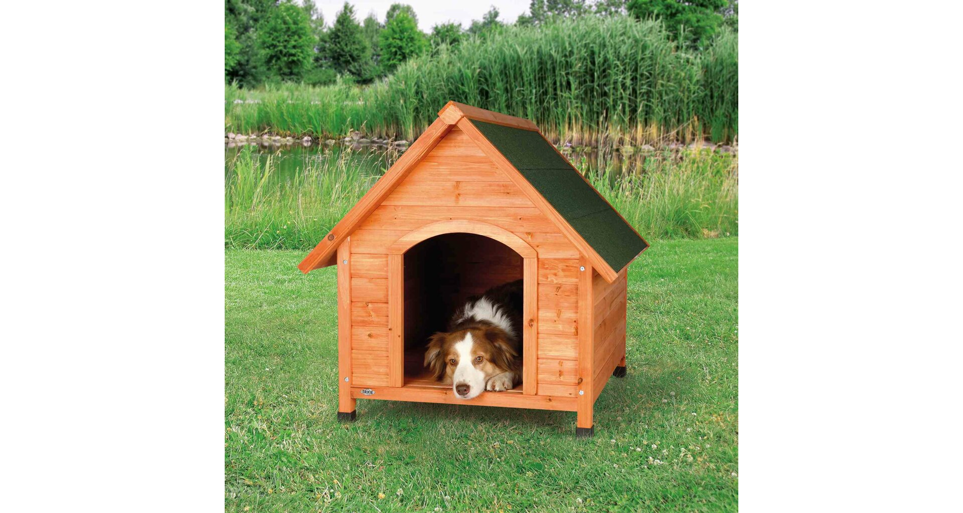 TRIXIE Bouda pro psa, dřevěná,  M-L 83x87x101cm