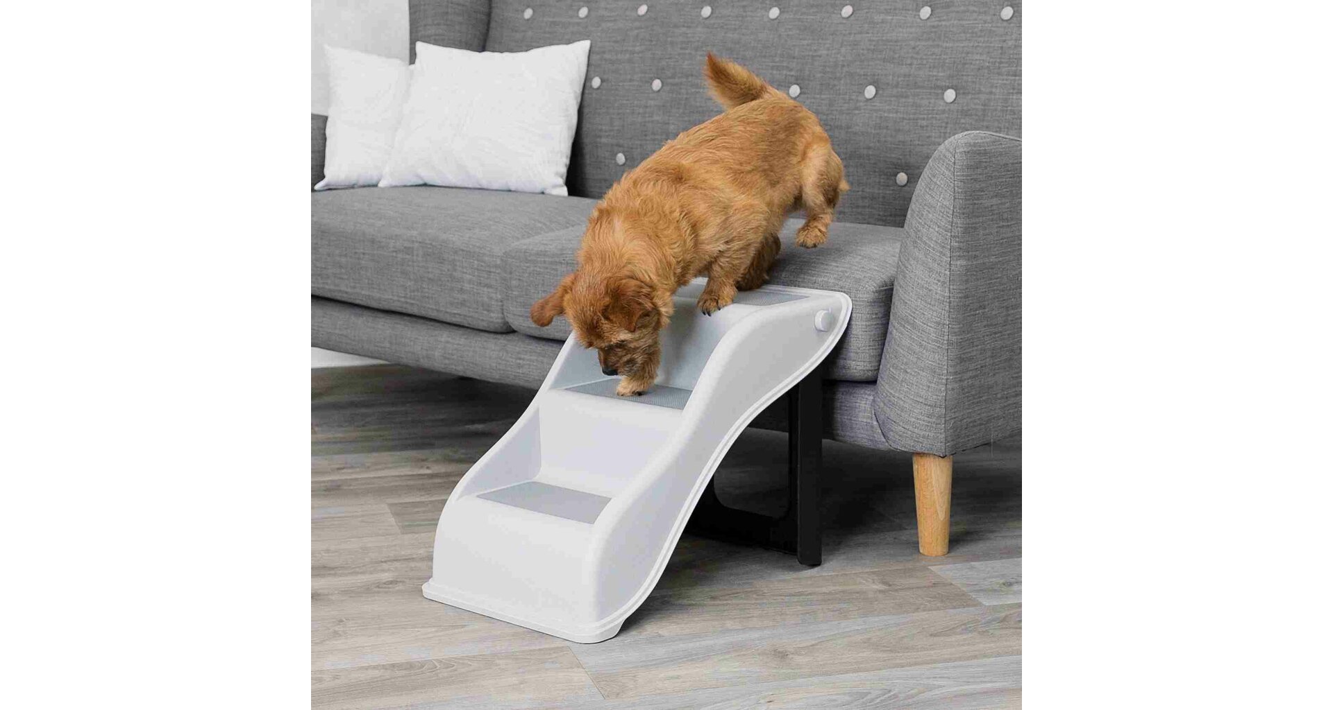 TRIXIE Protiskluzové schody, vnitřní použití 34x39x54 cm světle šed