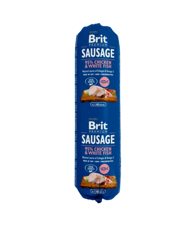 Brit Sausage Chicken & White Fish 800g