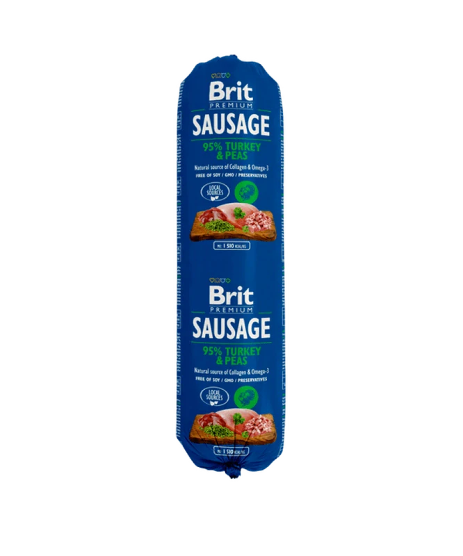 Brit Sausage Turkey & Pea 800g