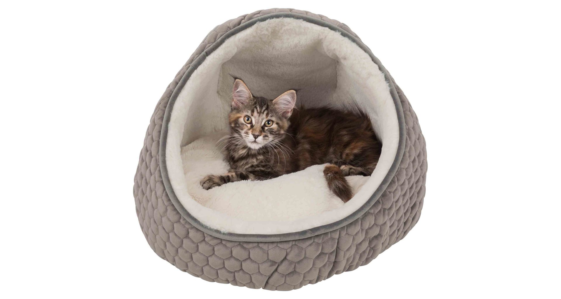 TRIXIE Plyšová jeskyně Livia 45 x 33 cm tmavošedá/krémová