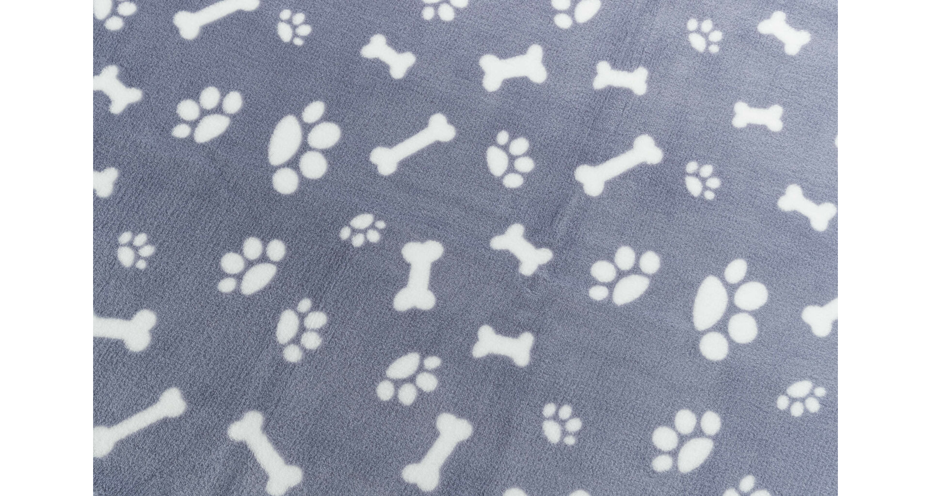 TRIXIE Plyšová deka KENNY, modrá s kostičkami a packami 100 x 75cm