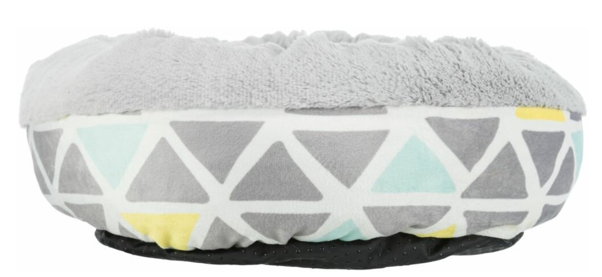 TRIXIE Hebký plyšový kulatý pelíšek pro hlodavce, ø 35 × 13 cm, barevná/šedá