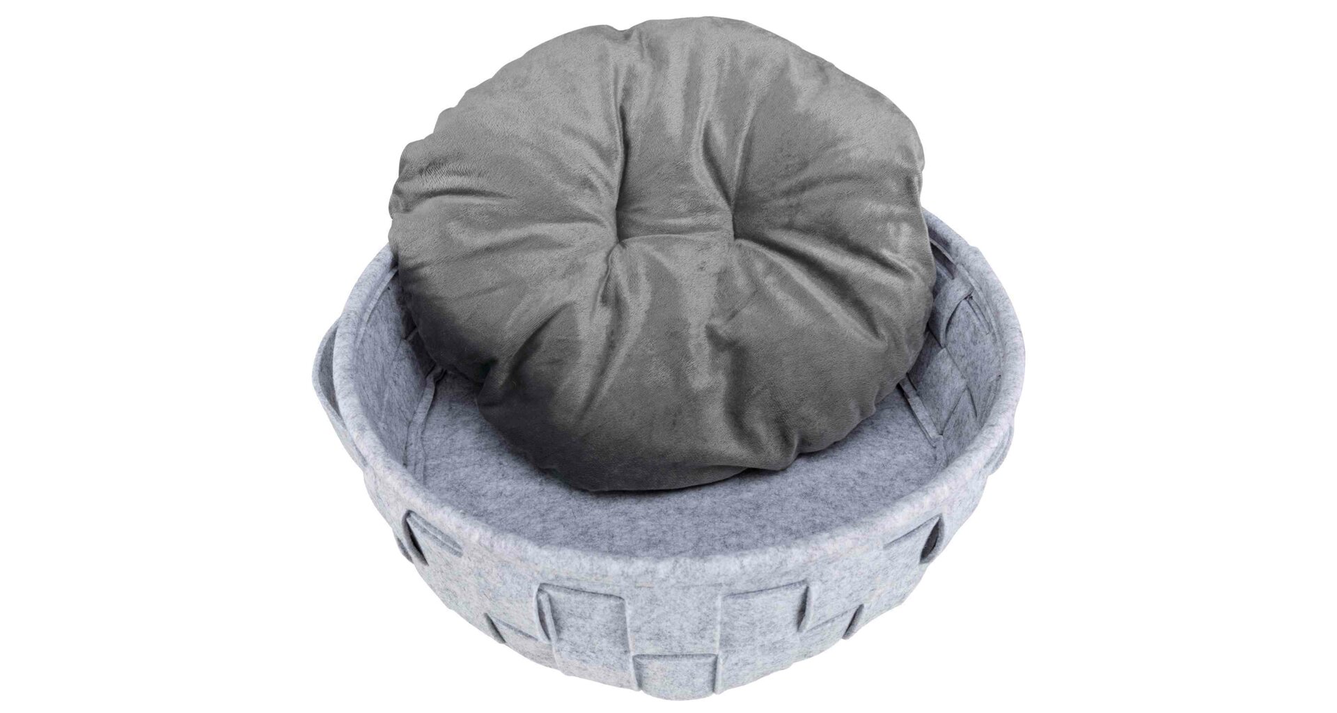 TRIXIE Kulatý pelech LENNIE propletený 45 cm šedý - DOPRODEJ