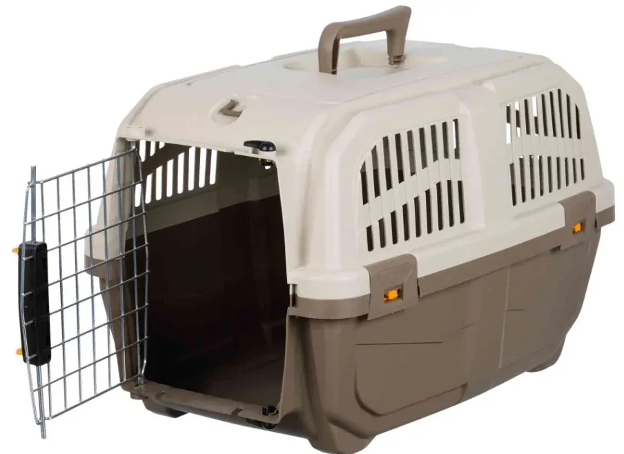 TRIXIE Transportní přepravka SKUDO 1, XS, 30x32x49 cm, tmavě šedá/písková (max. 12kg)