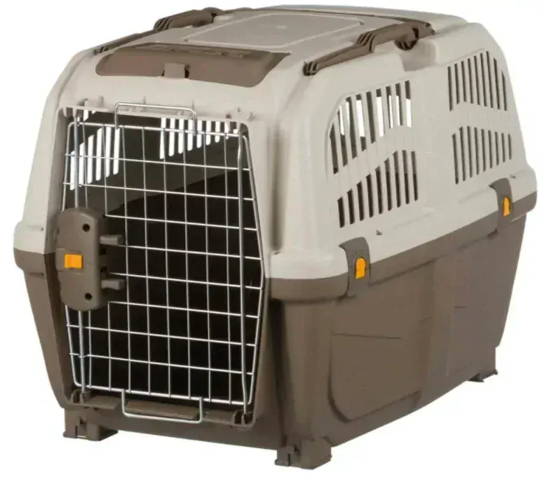 TRIXIE Transportní přepravka SKUDO 7, L, 73x76x105 cm, tmavě šedá/písková (max. 45kg)