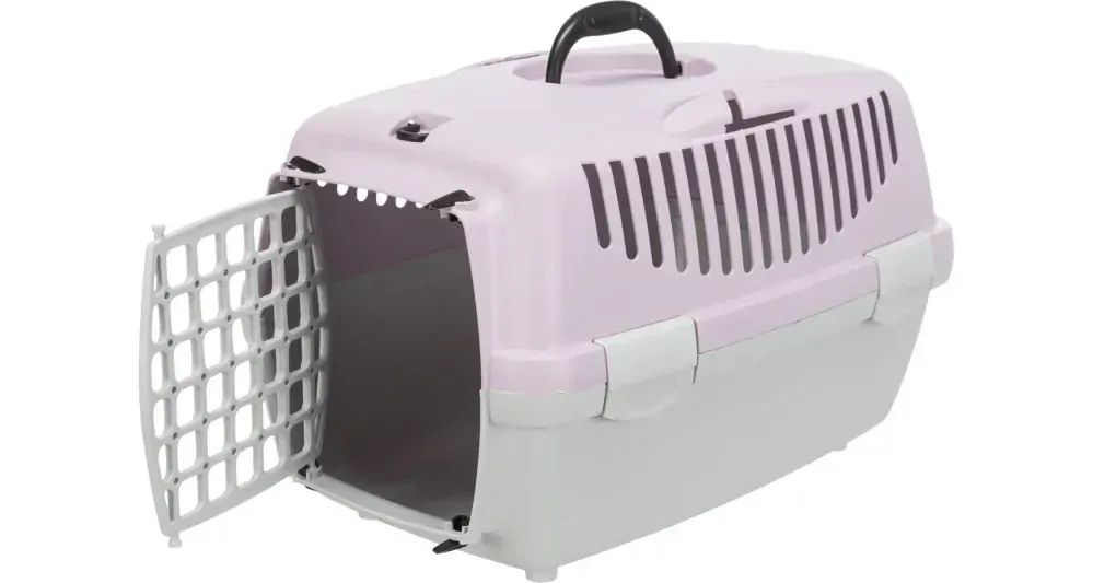TRIXIE Transportní box CAPRI I, XS: 32x31x48cm (max. 6kg) - světle šedá/světlá lila