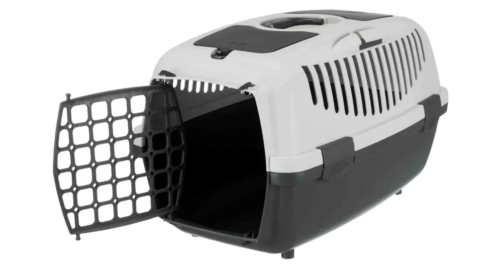 TRIXIE Transportní box CAPRI II, XS-S: 37x34x55cm (max. 8kg)  - tmavě šedá / světle šedá