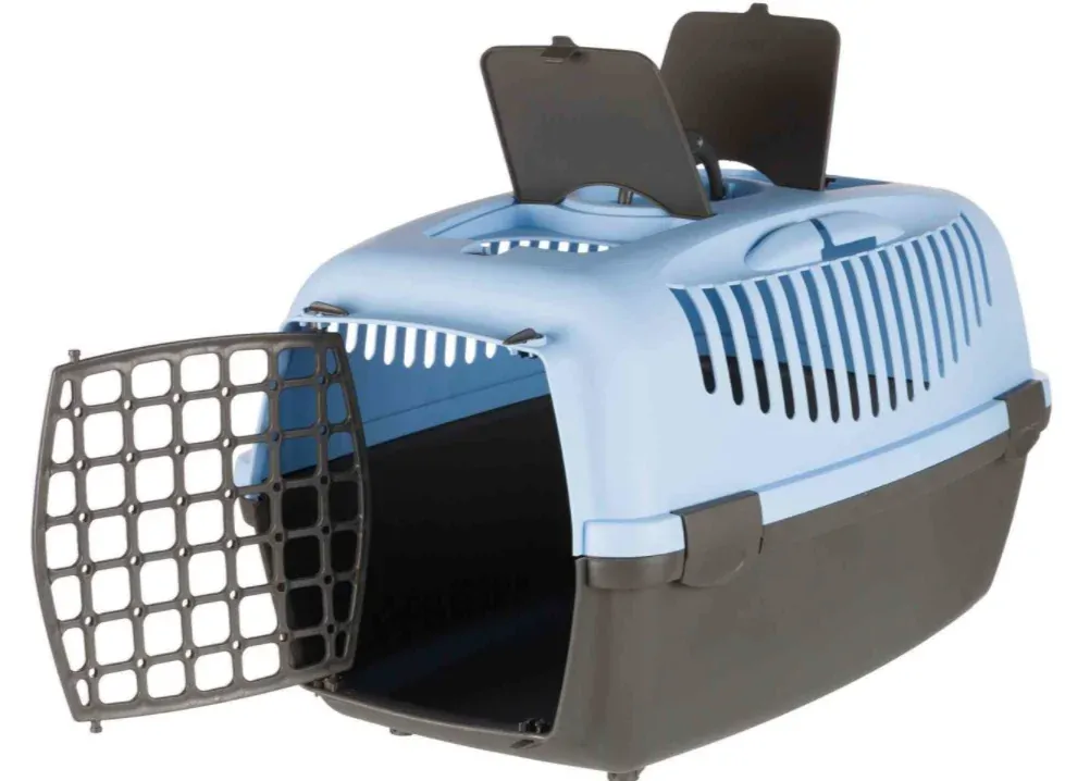 TRIXIE Transportní box CAPRI III 40x38x61cm (max. 12kg) - tmavě šedá/pastelově modrá