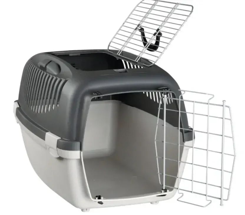 TRIXIE Transport.box CAPRI III otvír.střecha 40x38x61cm (max. 12kg) tmavošedá/šedá