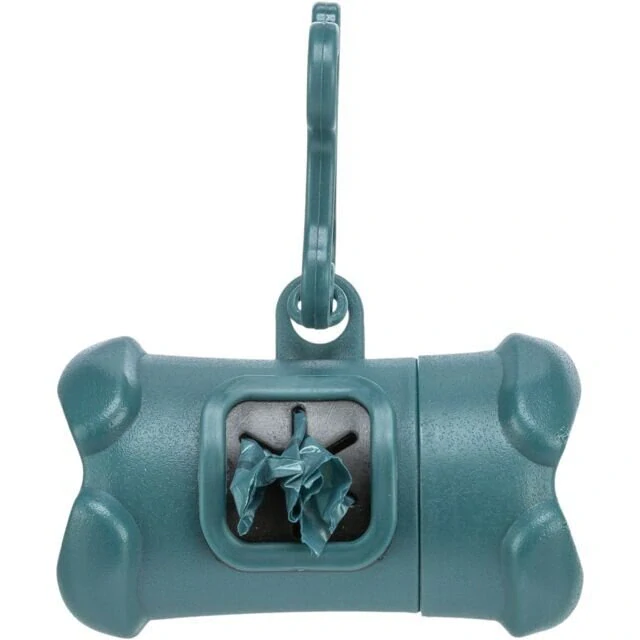 TRIXIE Plastový zásobník na sáčky na trus, tvar KOST, včetně 1 role 15 ks