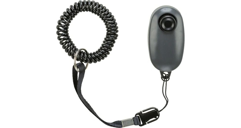 TRIXIE Clicker jemný mechanismus se zvukem na výcvik, s poutkem