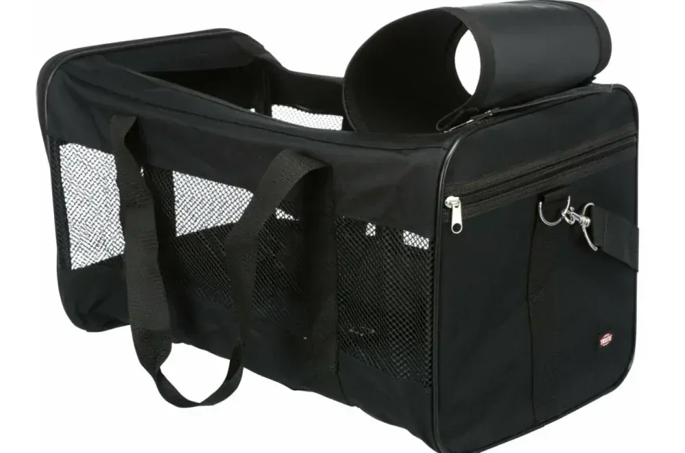 TRIXIE Nylonová přepravní taška velká RYAN  30 x 30 x 54 cm (max. 10kg), černá