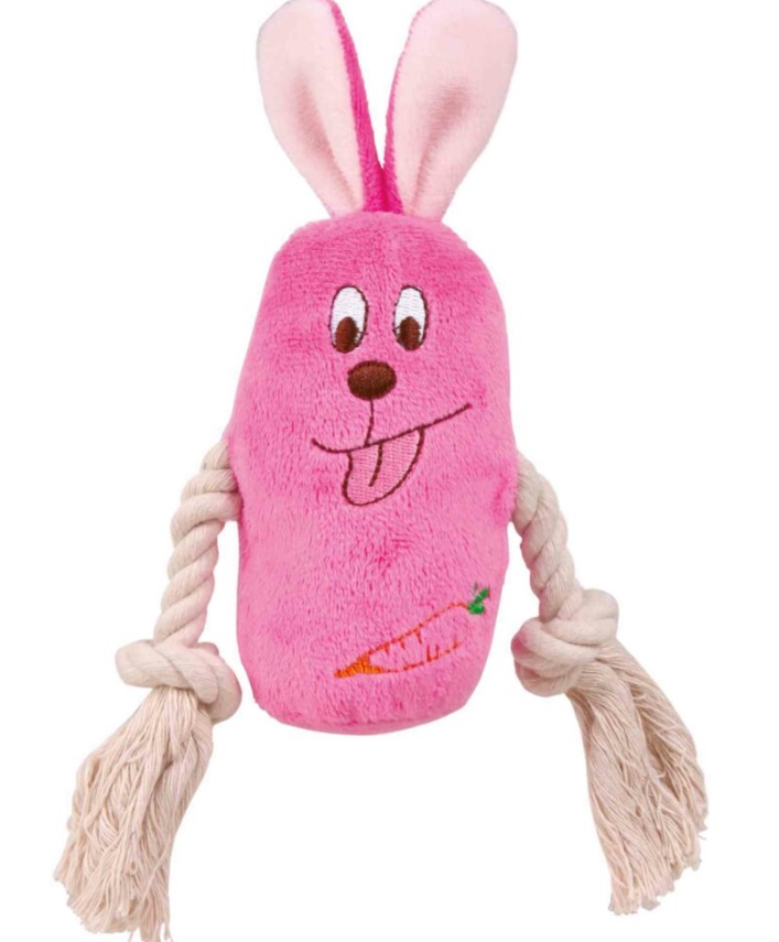 TRIXIE Plyšové zvířátko s bavlněnými uzlíky, různé druhy 13 cm