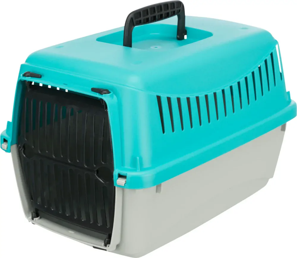 TRIXIE Transportní box CAPRI XXS: 26 x 25 x 39cm, max.do 4 kg - tyrkys/světlešedá