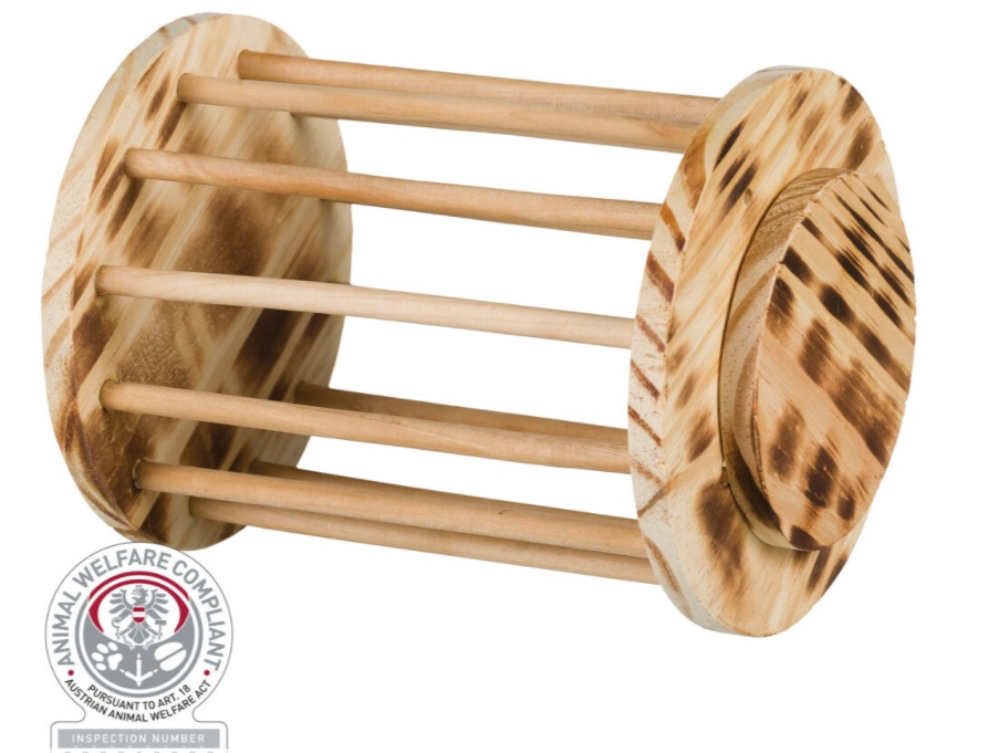 TRIXIE Dřevěný válec na seno 15x19cm