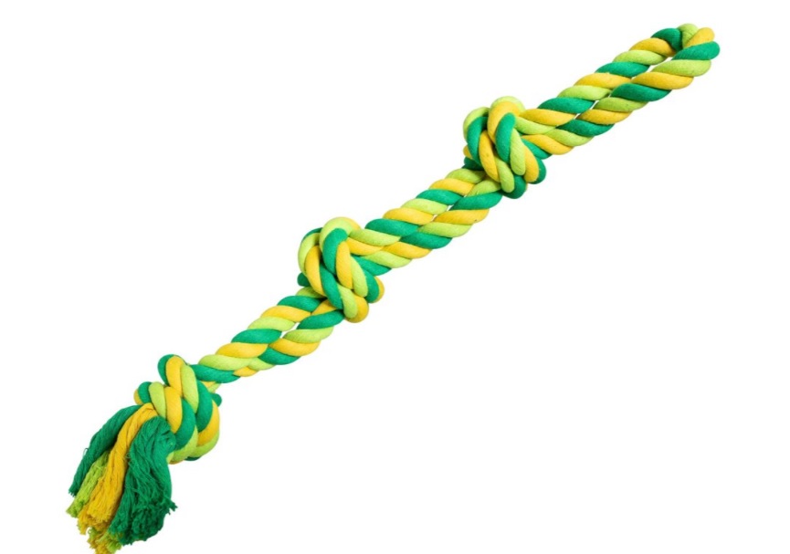 Dvojité lano HipHop bavlněné 3 knoty 60 cm / 450 g limetková, zelená