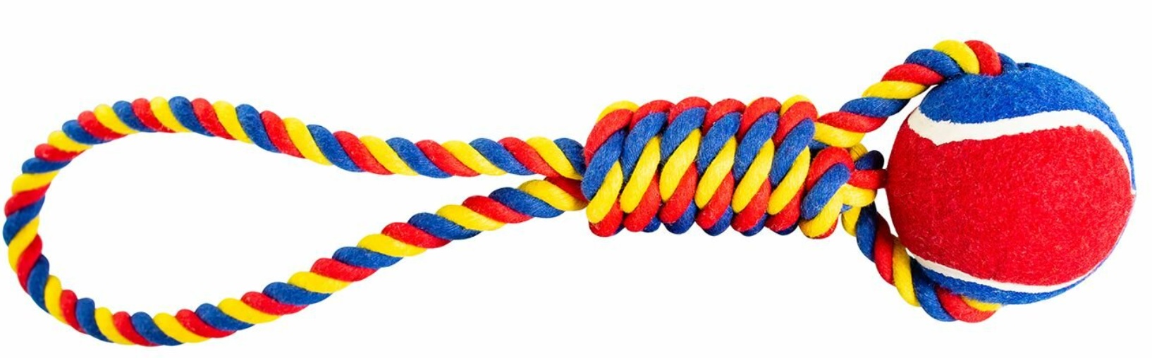 Vrhací přetahovadlo HipHop s tenisákem 6 cm, 36 cm /130 g zelená, modrá, žlutá