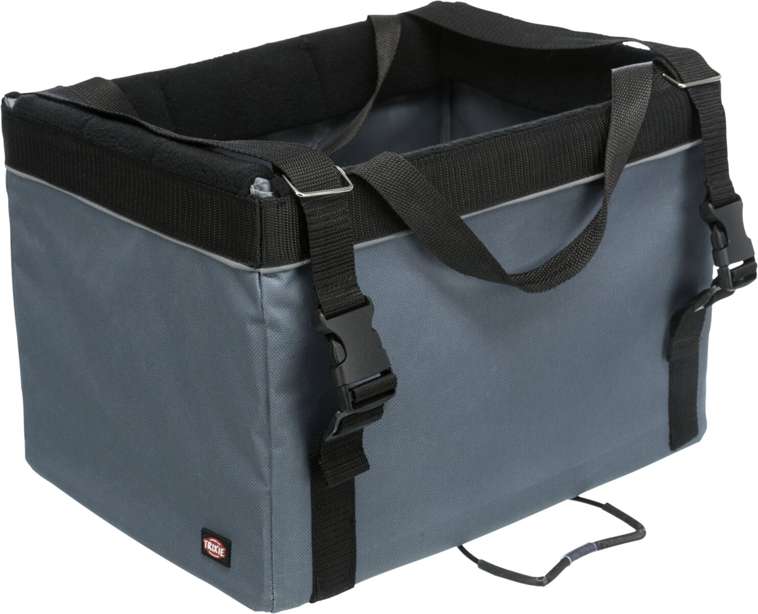 TRIXIE Front-Box transportní košík na řidítka, 38 x 25 x 25cm, šedá (max. 6kg) - DOPRODEJ
