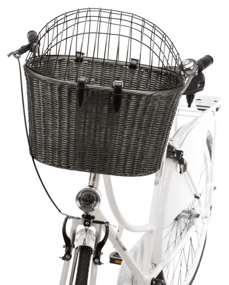 TRIXIE Transportní košík na řidítka, 44 x 34 x 41cm, antracit (max. 5kg)