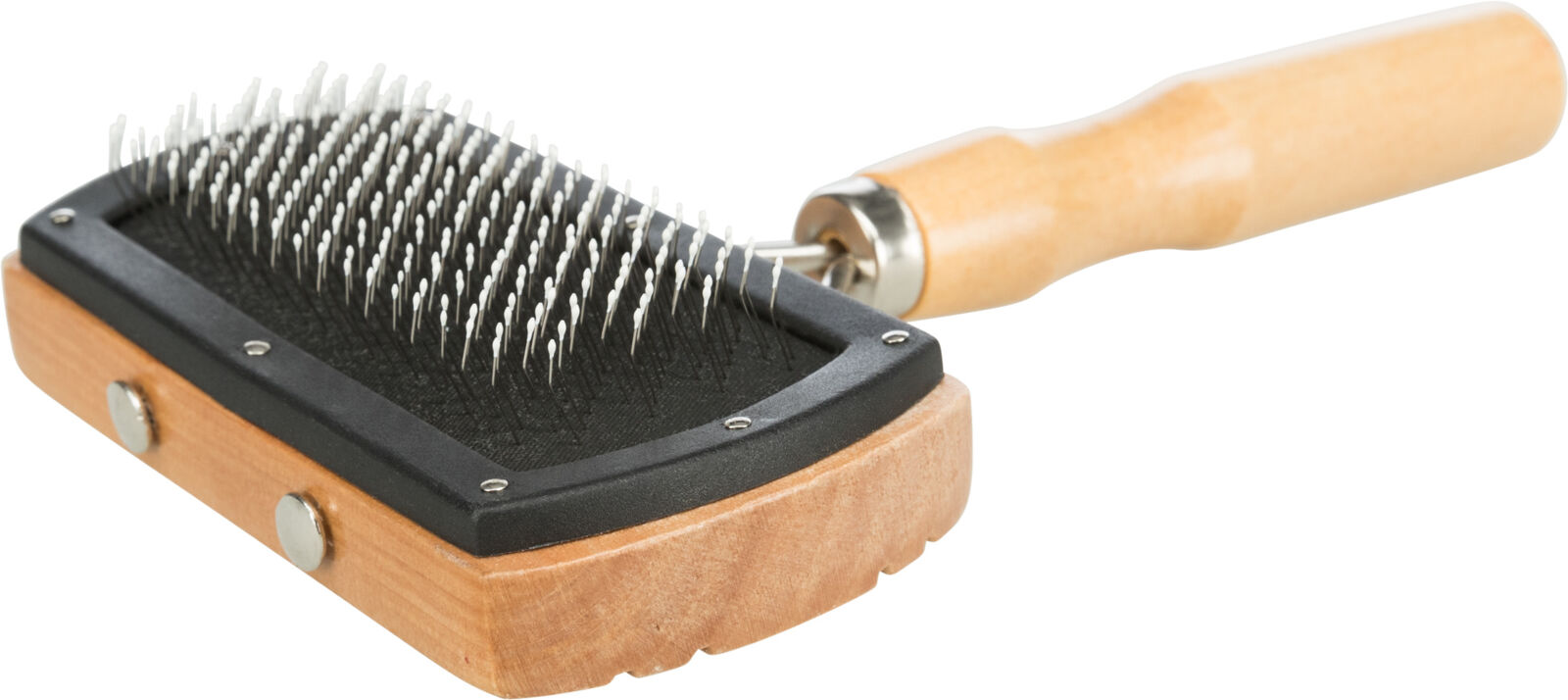 TRIXIE Kartáč jednostranný, dřevěný, hranatý s kuličkami 10x18cm