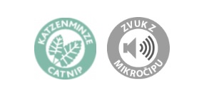 TRIXIE Plyšová myš šedá, robustní 15 cm