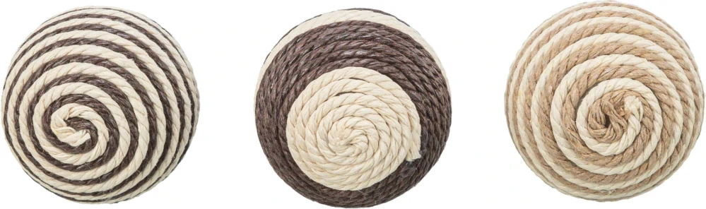 TRIXIE Provázkové míčky - hnědo-béžové 4,5 cm