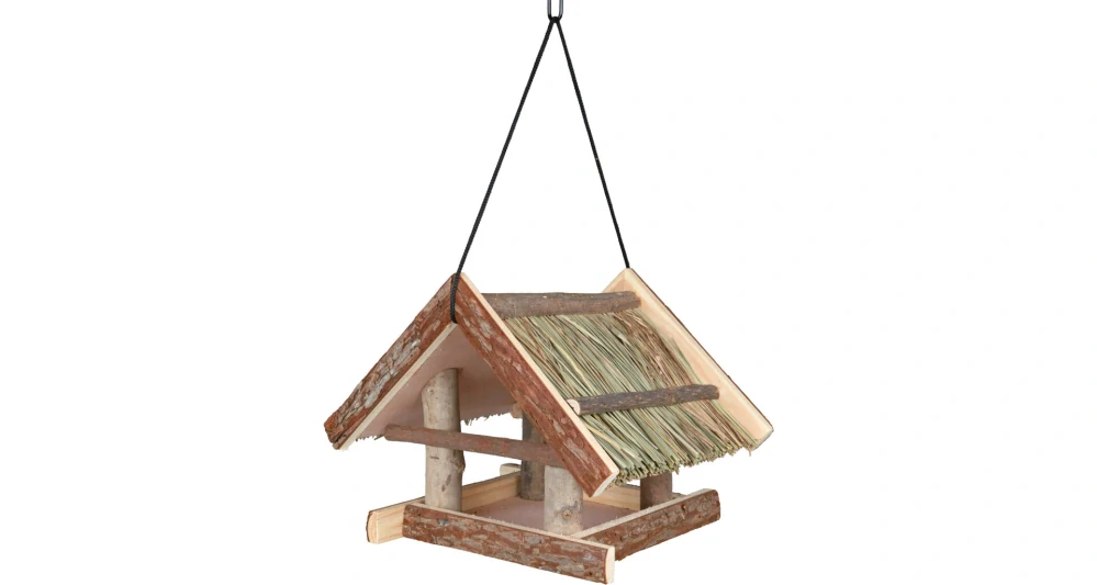 TRIXIE Natural Living krmítko závěsné se střechou z trávy 25x25x25c